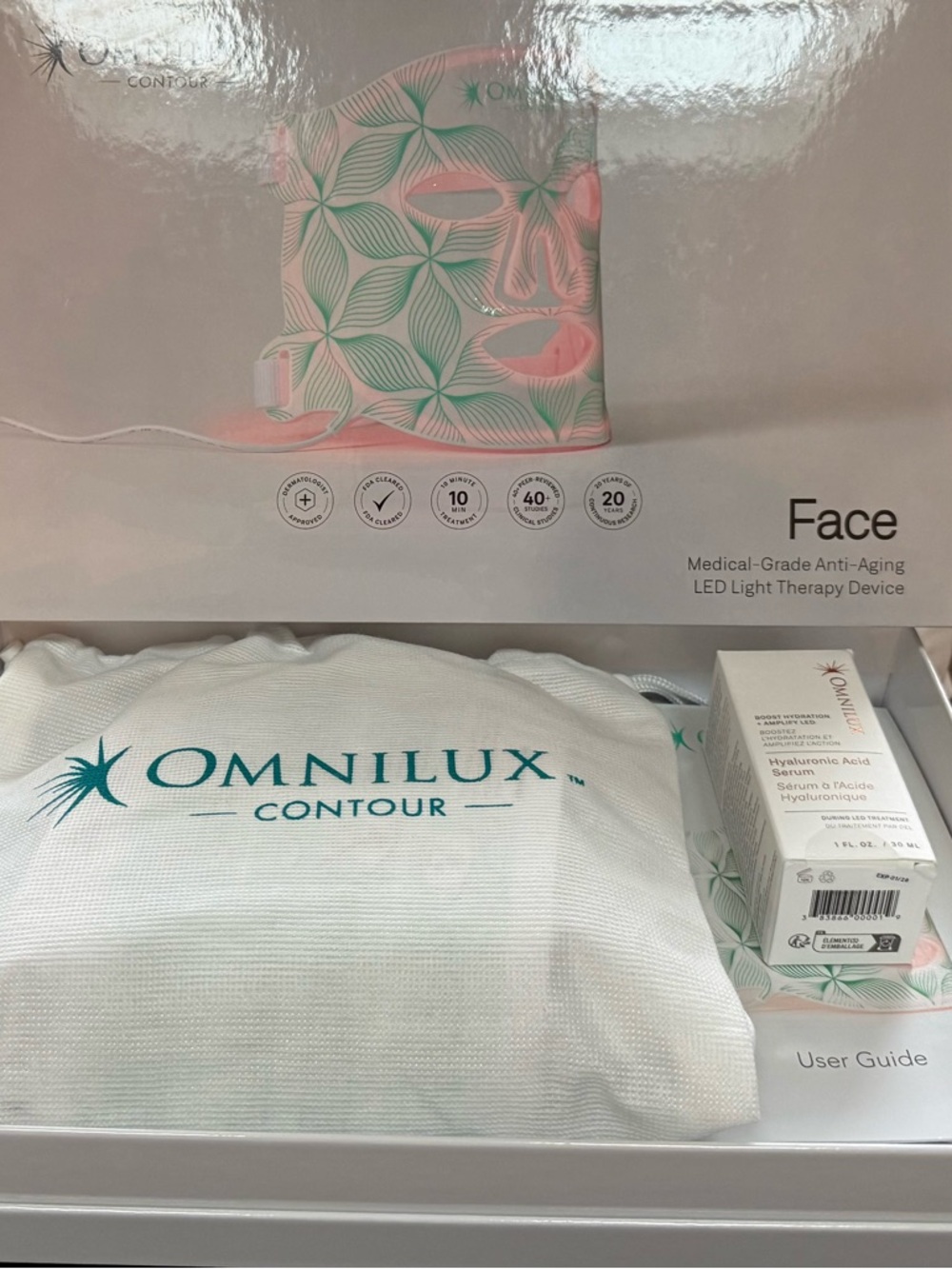 Omnilux Contour Face LED Mask - White/Teal